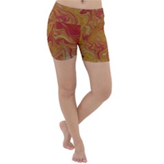 Texture Pattern Abstract Art Lightweight Velour Yoga Shorts