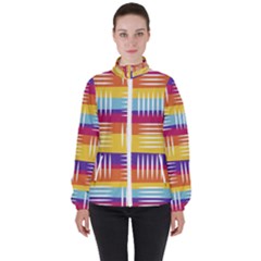 Art Background Abstract High Neck Windbreaker (women)