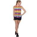 Art Background Abstract Bubble Hem Chiffon Tank Top View2