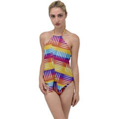 Art Background Abstract Go With The Flow One Piece Swimsuit