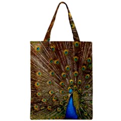 Peacock Plumage Bird Peafowl Zipper Classic Tote Bag by Wegoenart