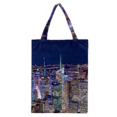 New York Manhattan Night Building Classic Tote Bag by Wegoenart