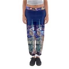 New York Manhattan Night Building Women s Jogger Sweatpants by Wegoenart