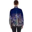 New York Manhattan Night Building High Neck Windbreaker (Women) View2