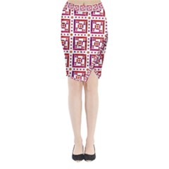 Background Abstract Square Midi Wrap Pencil Skirt by Wegoenart