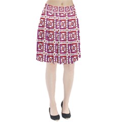 Background Abstract Square Pleated Skirt by Wegoenart