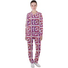 Background Abstract Square Casual Jacket And Pants Set