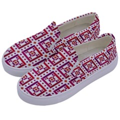 Background Abstract Square Kids  Canvas Slip Ons