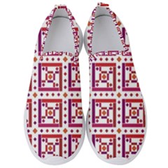 Background Abstract Square Men s Slip On Sneakers