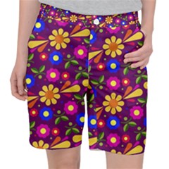 Pattern Illustration Background Pocket Shorts