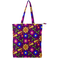 Pattern Illustration Background Double Zip Up Tote Bag by Wegoenart