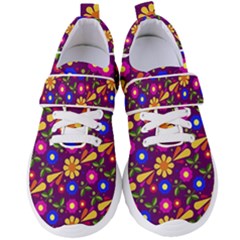 Pattern Illustration Background Women s Velcro Strap Shoes