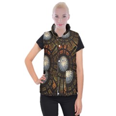 Art Ceiling Dome Pattern Women s Button Up Vest