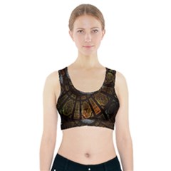 Art Ceiling Dome Pattern Sports Bra With Pocket by Wegoenart