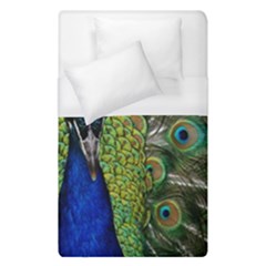 Peacock Close Up Plumage Bird Head Duvet Cover (single Size) by Wegoenart