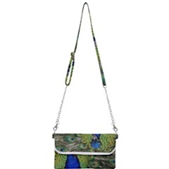 Peacock Close Up Plumage Bird Head Mini Crossbody Handbag