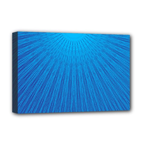 Blue Rays Background Image Deluxe Canvas 18  X 12  (stretched) by Wegoenart