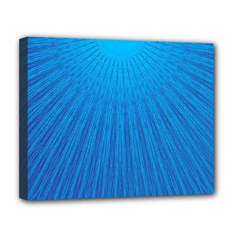 Blue Rays Background Image Deluxe Canvas 20  X 16  (stretched) by Wegoenart