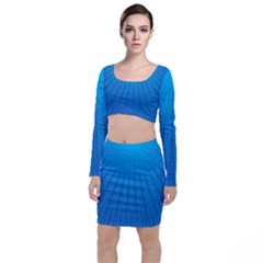 Blue Rays Background Image Top And Skirt Sets by Wegoenart