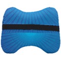 Blue Rays Background Image Head Support Cushion View2