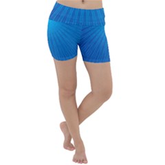 Blue Rays Background Image Lightweight Velour Yoga Shorts