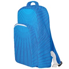 Blue Rays Background Image Double Compartment Backpack