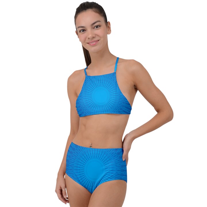 Background Rays Background Image High Waist Tankini Set