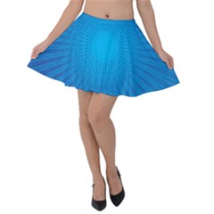 Background Rays Background Image Velvet Skater Skirt by Wegoenart