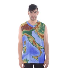 Italy Alpine Alpine Region Map Men s Basketball Tank Top by Wegoenart