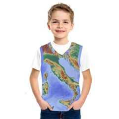 Italy Alpine Alpine Region Map Kids  Sportswear by Wegoenart