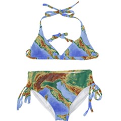 Italy Alpine Alpine Region Map Kids  Classic Bikini Set