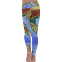 Italy Alpine Alpine Region Map Kids  Lightweight Velour Classic Yoga Leggings View4