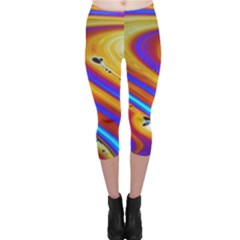 Soap Bubble Color Colorful Capri Leggings  by Wegoenart