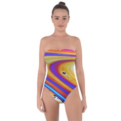 Soap Bubble Color Colorful Tie Back One Piece Swimsuit by Wegoenart