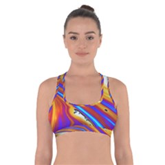 Soap Bubble Color Colorful Cross Back Sports Bra by Wegoenart