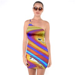 Soap Bubble Color Colorful One Soulder Bodycon Dress by Wegoenart