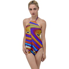 Soap Bubble Color Colorful Go With The Flow One Piece Swimsuit by Wegoenart