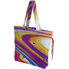 Soap Bubble Color Colorful Drawstring Tote Bag by Wegoenart