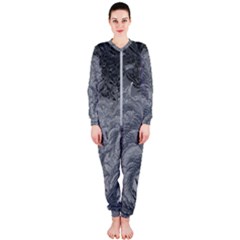 Abstract Ice Frost Crystals Frozen Onepiece Jumpsuit (ladies)  by Wegoenart