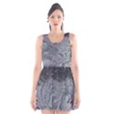 Abstract Ice Frost Crystals Frozen Scoop Neck Skater Dress View1