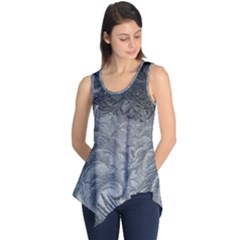 Abstract Ice Frost Crystals Frozen Sleeveless Tunic by Wegoenart