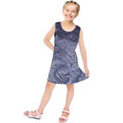 Abstract Ice Frost Crystals Frozen Kids  Tunic Dress by Wegoenart