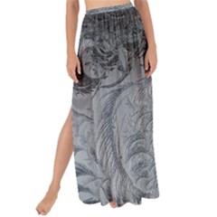 Abstract Ice Frost Crystals Frozen Maxi Chiffon Tie-up Sarong by Wegoenart