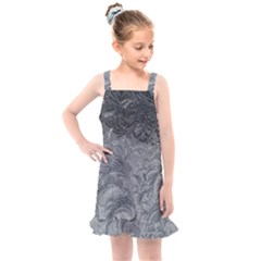 Abstract Ice Frost Crystals Frozen Kids  Overall Dress by Wegoenart