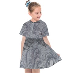 Abstract Ice Frost Crystals Frozen Kids  Sailor Dress by Wegoenart