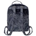 Abstract Ice Frost Crystals Frozen Flap Pocket Backpack (Large) View3