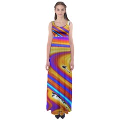 Abstract Architecture Background Empire Waist Maxi Dress