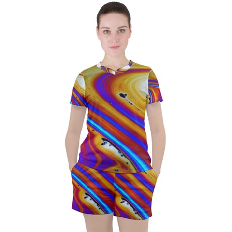 Abstract Architecture Background Women s Tee And Shorts Set by Wegoenart