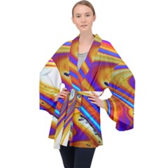 Abstract Architecture Background Velvet Kimono Robe