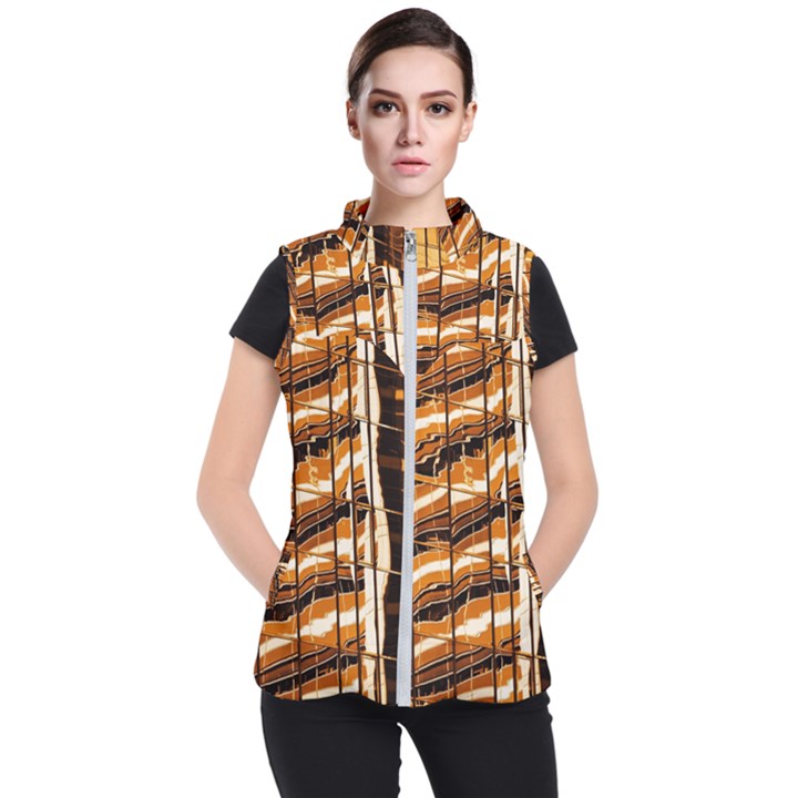 Abstract Architecture Background Women s Puffer Vest